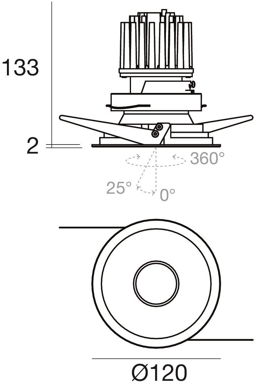 Linea Light Group Круглый светодиодный прожектор из алюминия с порошковым покрытием sun-id-1416127 - Вид №3