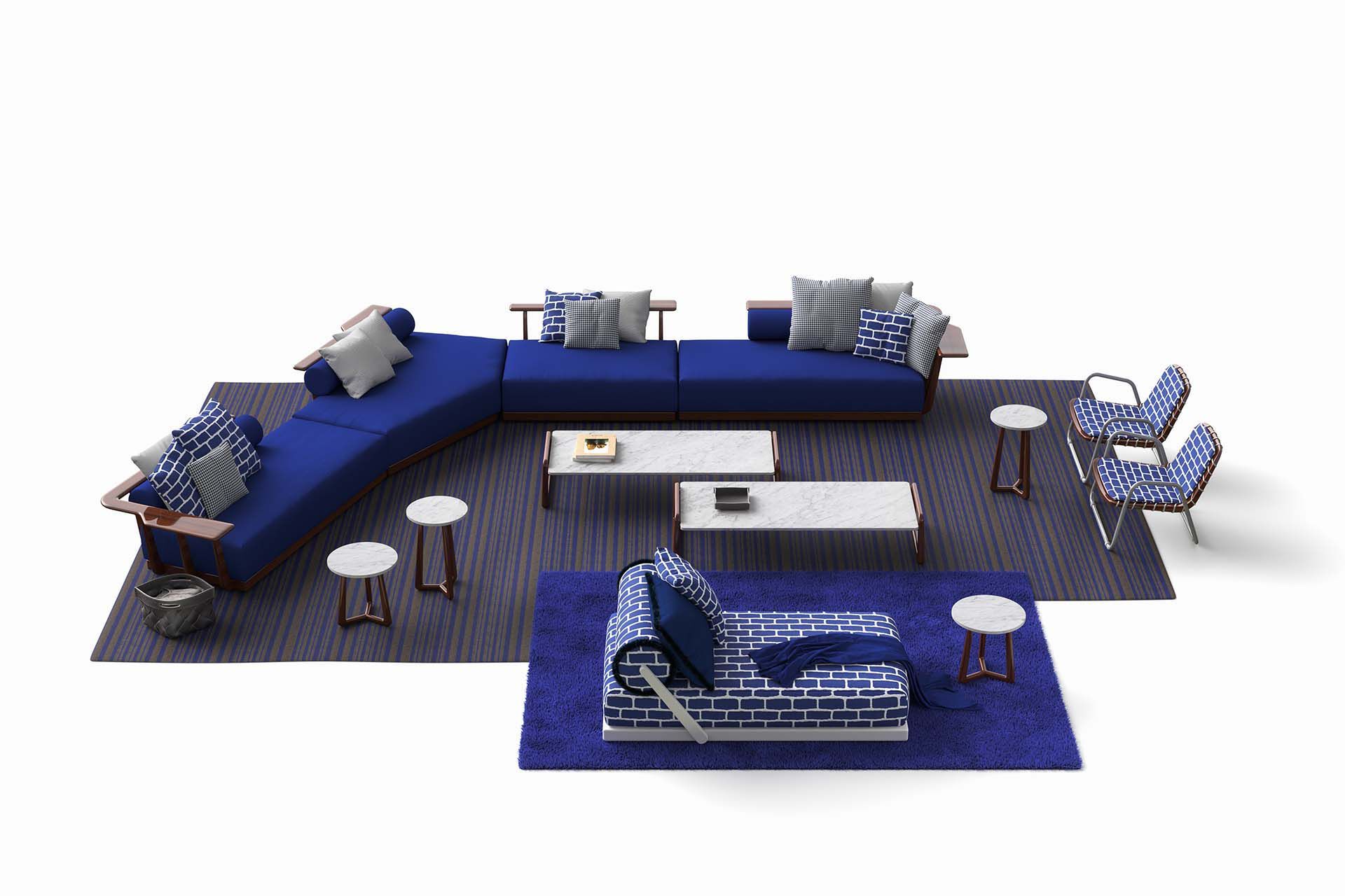 Низкий прямоугольный журнальный столик из каррарского мрамора Exteta Sunset ARCH-00043674 - Вид №12