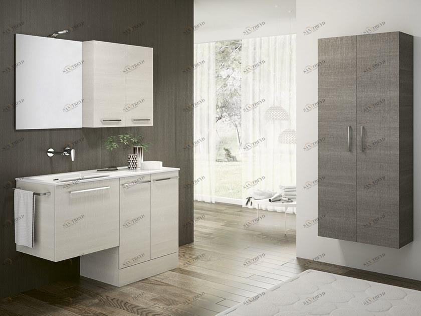 BMT Постирочный шкаф с раковиной для стиральной машины Double sun-id-1354068