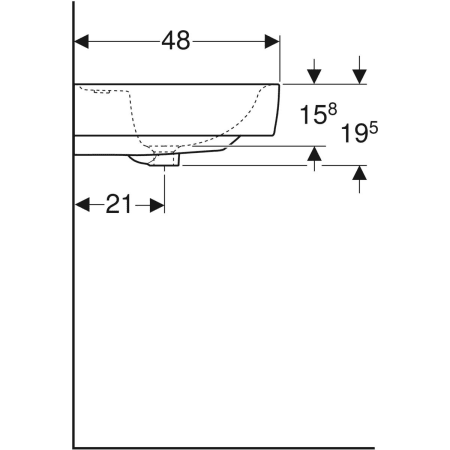 225165000 Накладная раковина Geberit Renova Plan Geberit  - Вид №20