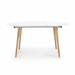 052681 Стол белый круглый La Forma Oakland