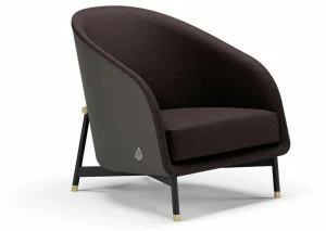 SM Living Couture Кресло из кожи и ткани с подлокотниками Hoffman Pna_05