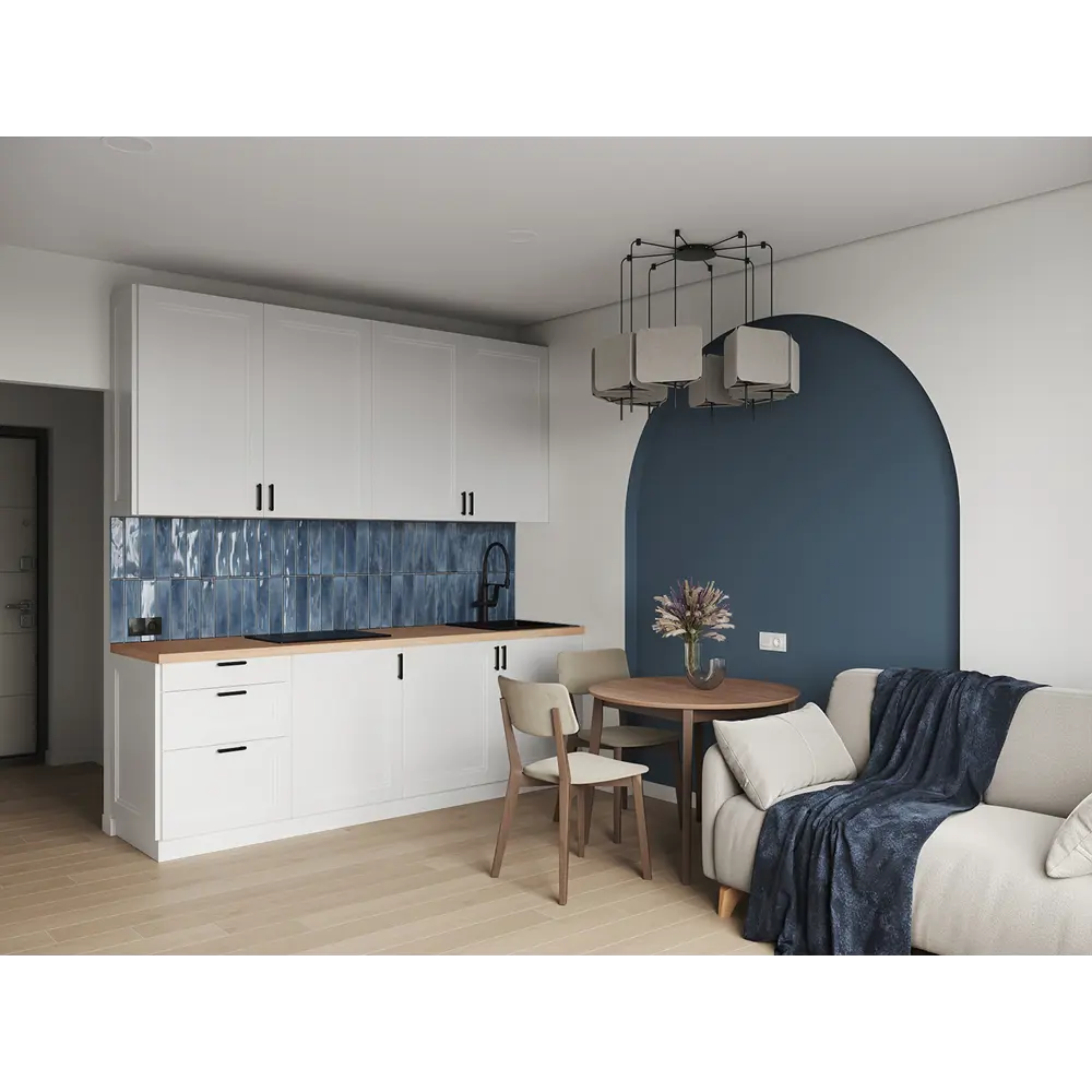 KONSENSA Фасад Котлас белый матовый для кухни в неоклассическом стиле 89387728 STLM-1575775 - Вид №6