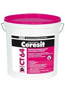 Декоративная акриловая штукатурка Ceresit CT64 Короед 2мм 25кг
