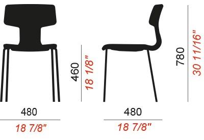 COLOS Стул из ткани Split sun-id-1405544 - Вид №2