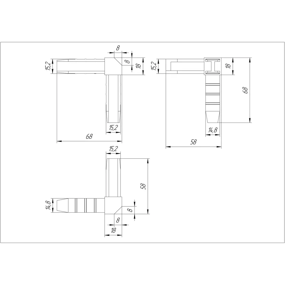 Santreyd: 3-палый пластиковый коннектор для труб 15×15 мм 82739902 STLM-0035233 - Вид №3
