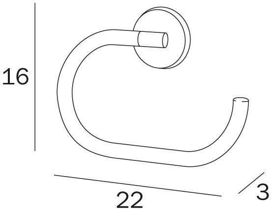INDA® Кольцо для полотенец металлическое для гостиниц Hotellerie A04160 - Вид №1