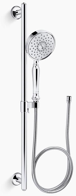 KOHLER Многофункциональный ручной душ Bancroft 2,5 галлона в минуту с технологией впуска воздуха Katalyst K-22176-BN  - Вид №1