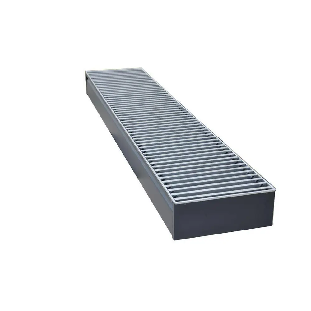 Внутрипольный конвектор КЗТО Бриз 2200x260x80 мм боковое подключение 1 теплообменник с решеткой Отсутствует STLM-2085249 - Вид №1