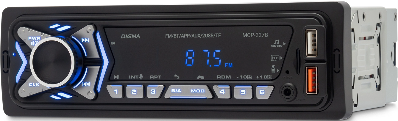 5638014 Автопроигрыватель DIGMA MCP-227B STDN-0147183 - Вид №1