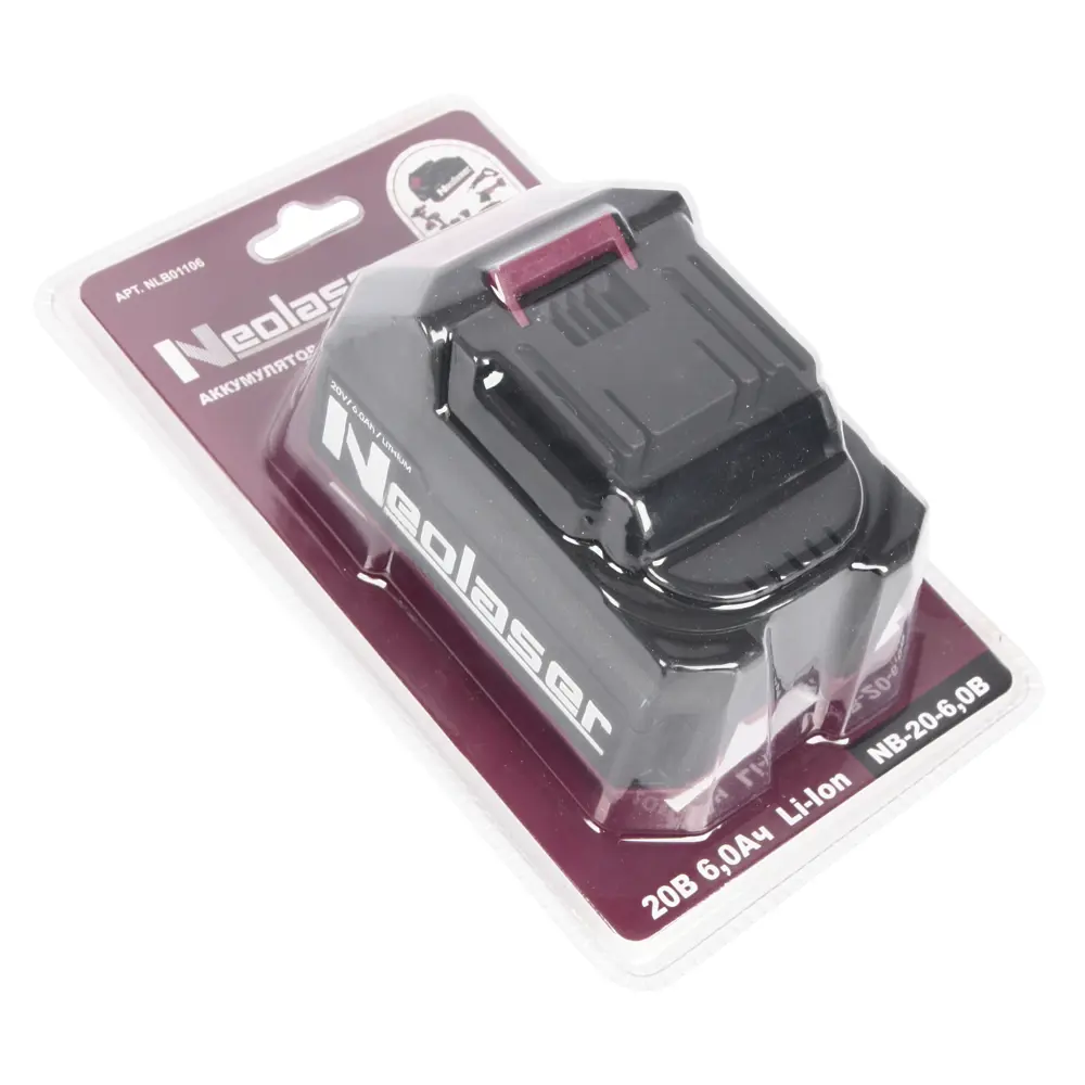 Аккумулятор Neolaser NB-20-6, 20 В Li-ion 6 Ач STLM-2152098 - Вид №8