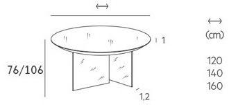 Lago Круглый стол в xglass Air sun-id-1469521 - Вид №2