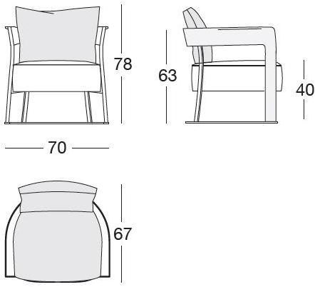 Longhi Кресло из ткани с подлокотниками Loveluxe 2016 – vanity collection X 685 - Вид №6