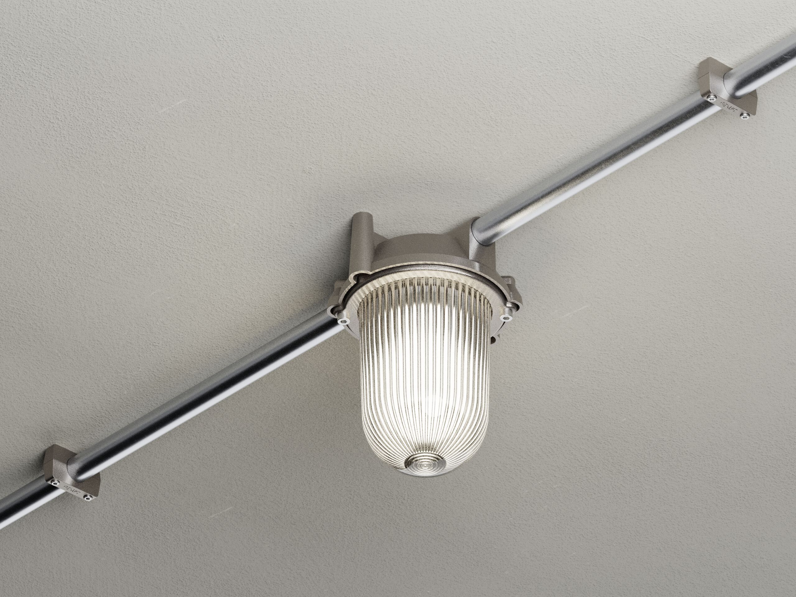 Натуральный алюминиевый потолочный светильник Genuit Silver ARCH-00006773