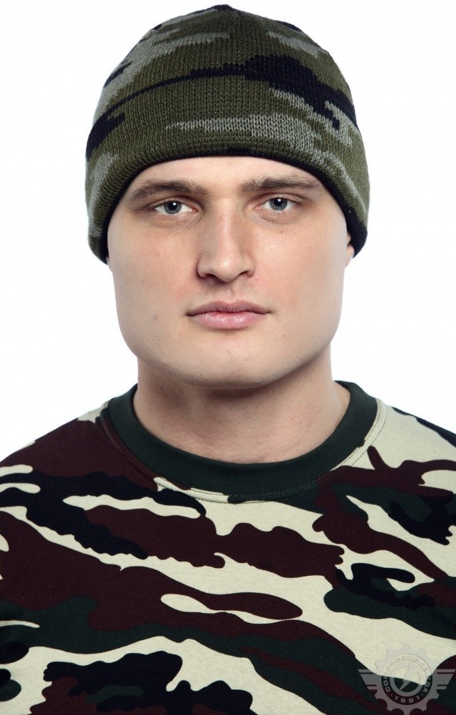 58785 Шапка вязаная камуфляж зеленая  Головные уборы  размер Спецодежда  - Вид №5