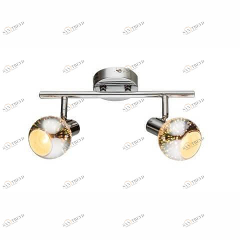 Спот потолочный на 2 лампы хром Koby 54845-2 GLOBO KOBY 00-3926369 Хром Ceramica Globo 