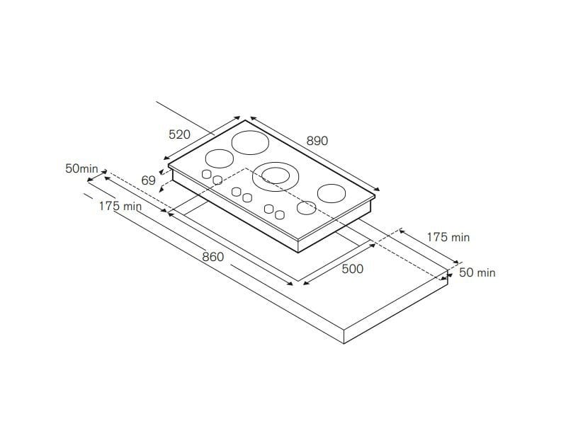Встраиваемая газовая плита Bertazzoni ARCH-00009616 - Вид №1