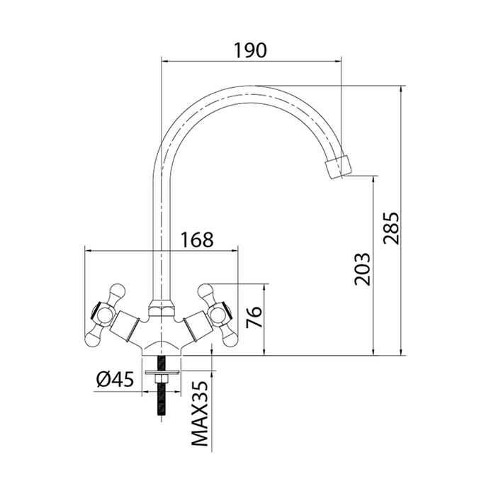 DUPSB0JM05 Смеситель для ку*ни * Milardo Duple  - Вид №2