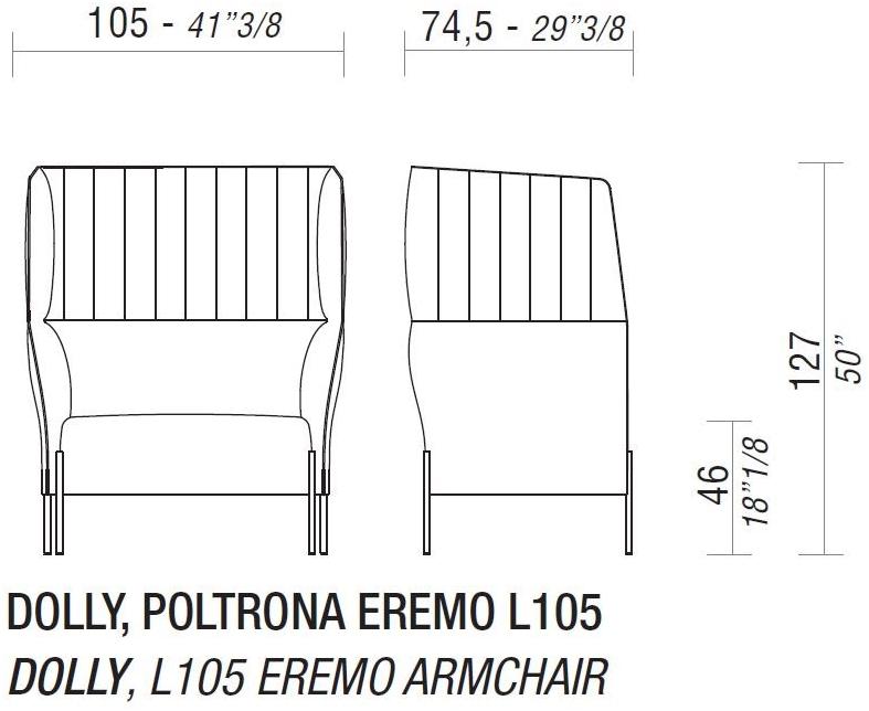 ESTEL GROUP Мягкое кресло из ткани с высокой спинкой Dolly sun-id-1471007 - Вид №10