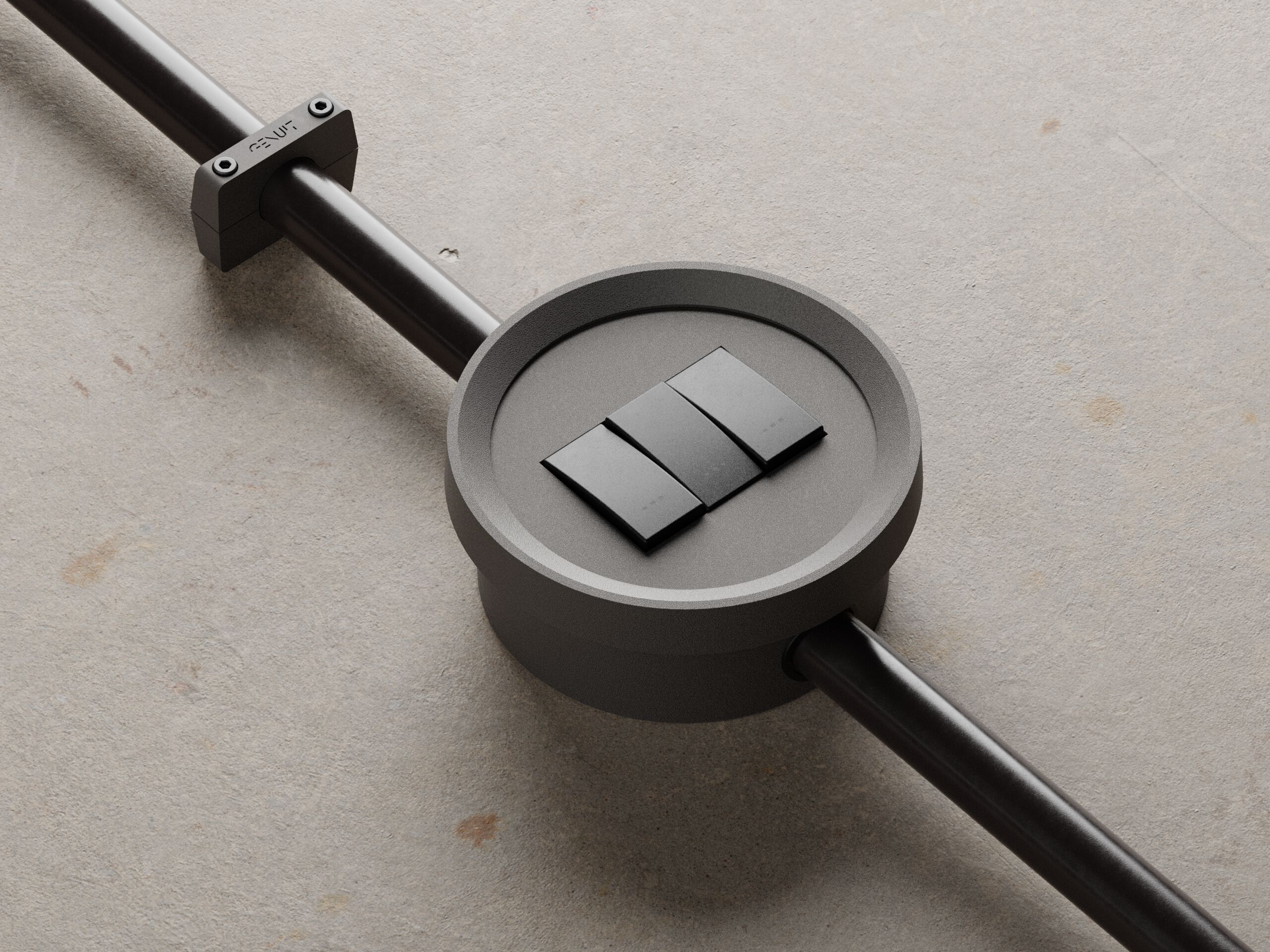 Анодированный алюминиевый ящик для электрической системы Genuit Graphite ARCH-00135335