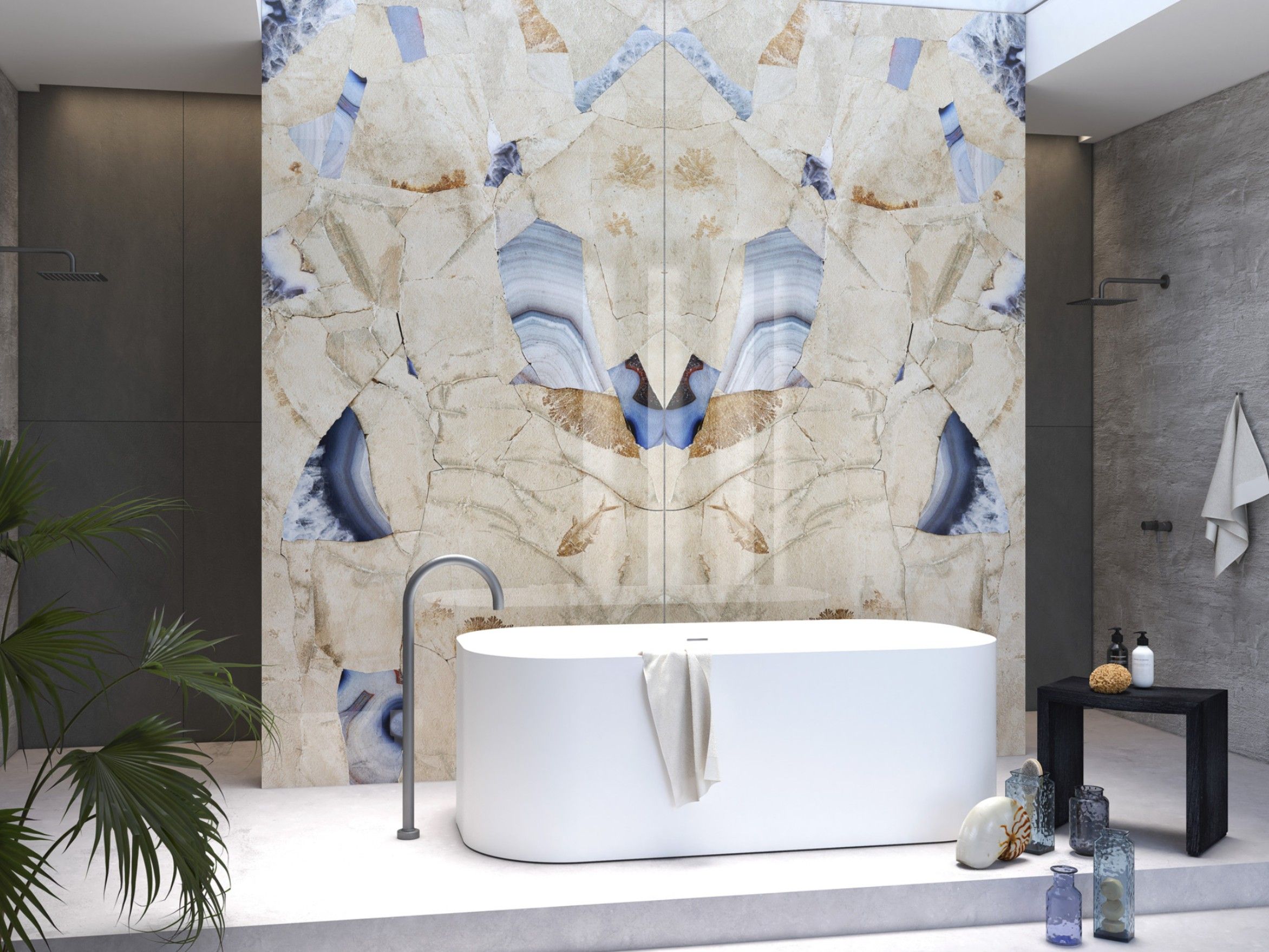 Декоративная панель из алюминия, стекла или ПММА Tecnografica окаменелости ARCH-00044763