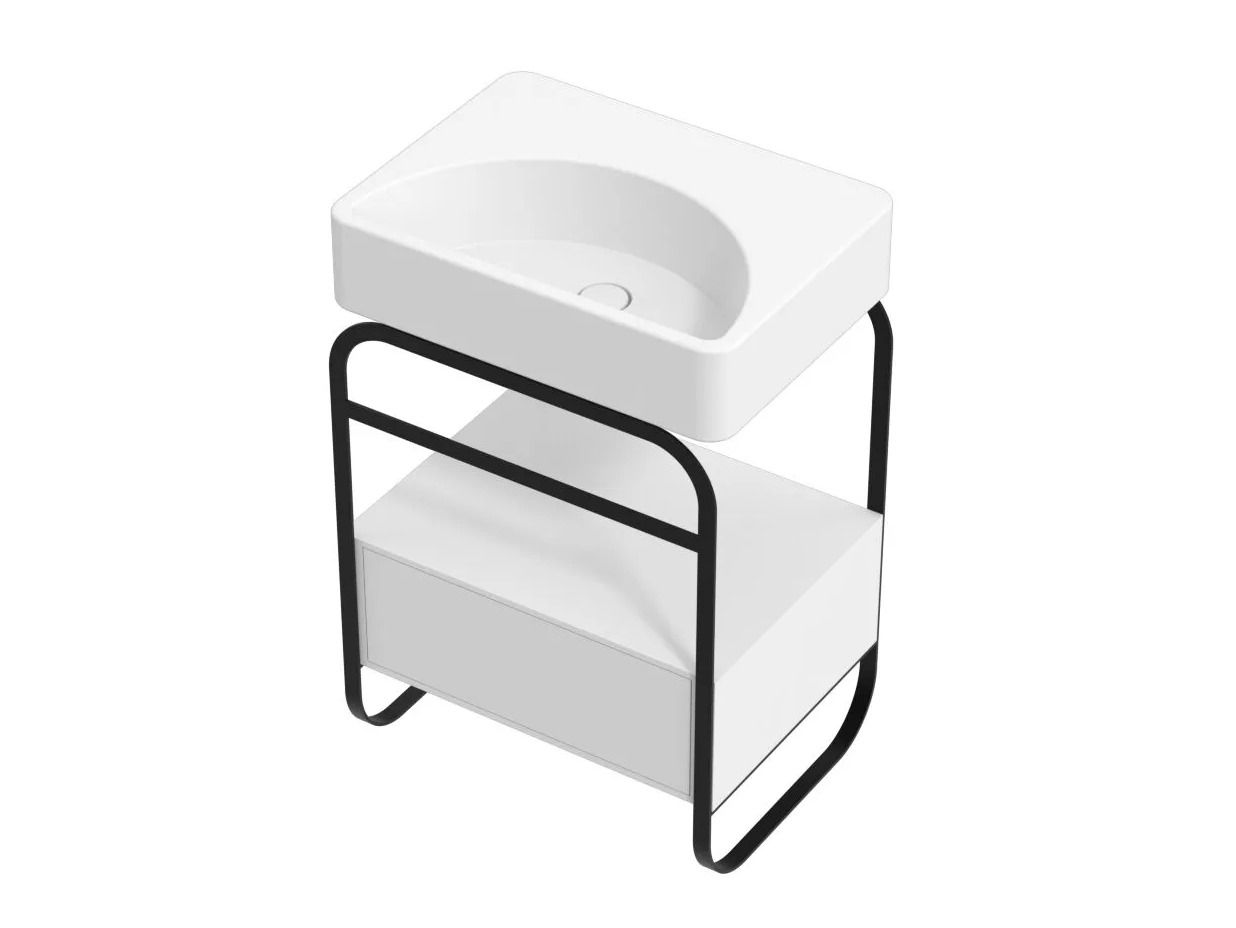 Раковина из нержавеющей стали с ящиками Alice Ceramica Lunaris ARCH-00138337