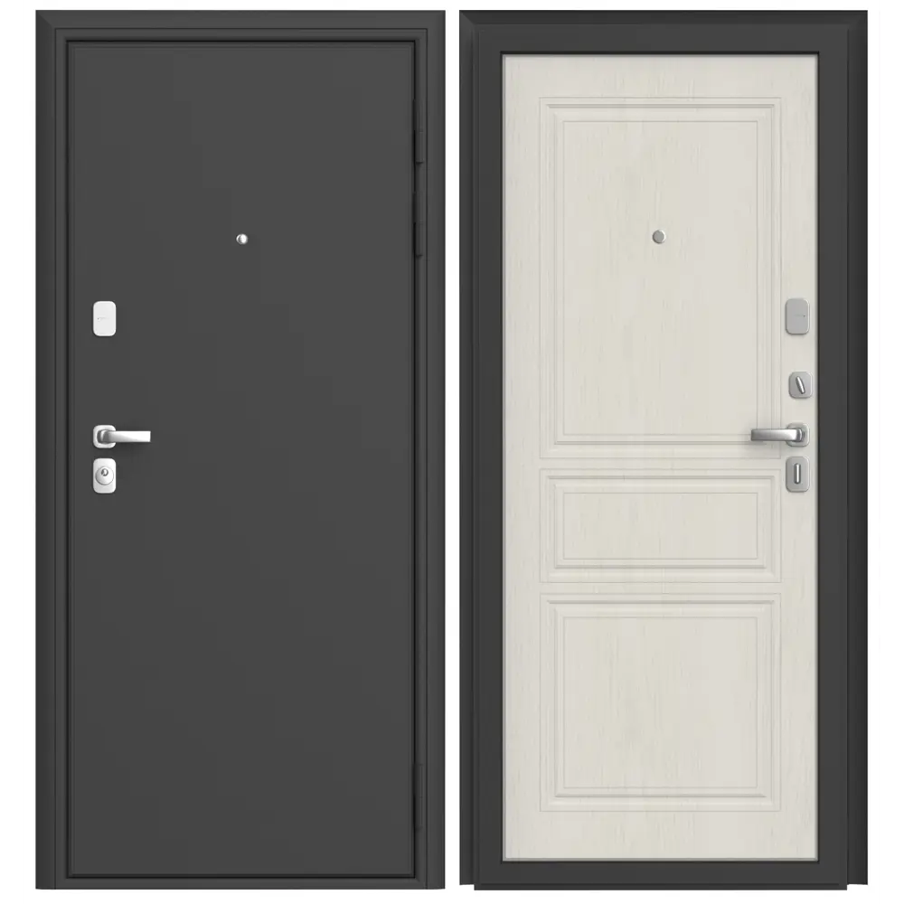 Дверь входная металлическая Премиум Плюс 89x205 см правая дуб белый DOORHAN STLM-2084463