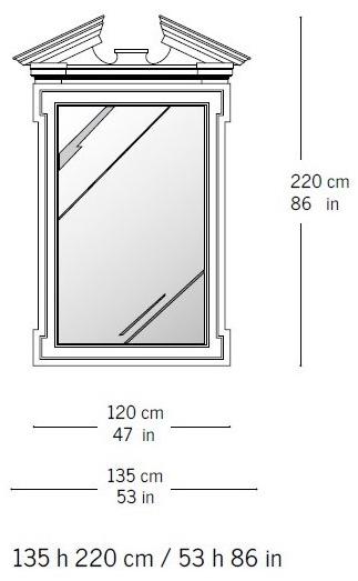 José Martínez Medina Прямоугольное зеркало вишни Blacktone sun-id-1457995 - Вид №1