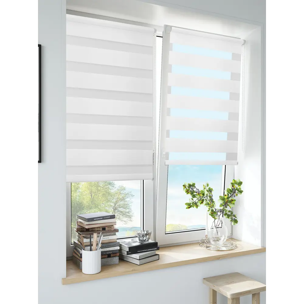 Штора рулонная день-ночь Inspire Peter 55x160 см белая White 0 STLM-2034878 - Вид №12