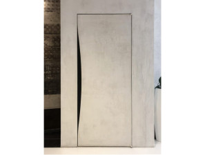 Деревянная стена заподлицо распашная дверь