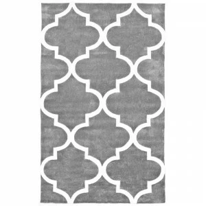 Ковер Trelli серый 140х200 DOLLY CAPRETS ДИЗАЙНЕРСКИЕ, ТРЕЛЬЯЖНЫЙ УЗОР 015157 Белый;серый