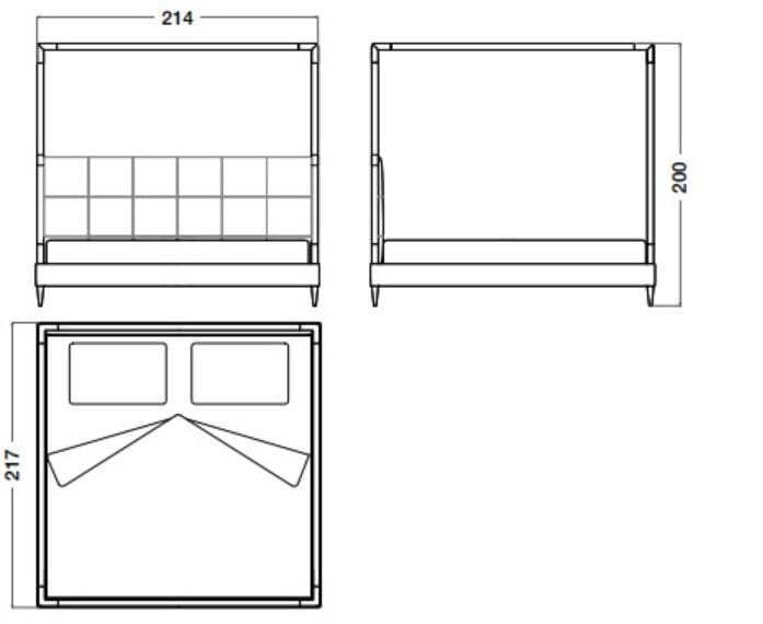 Кожаная и деревянная кровать с балдахином CPRN HOMOOD Blue Moon ARCH-00111313 - Вид №4