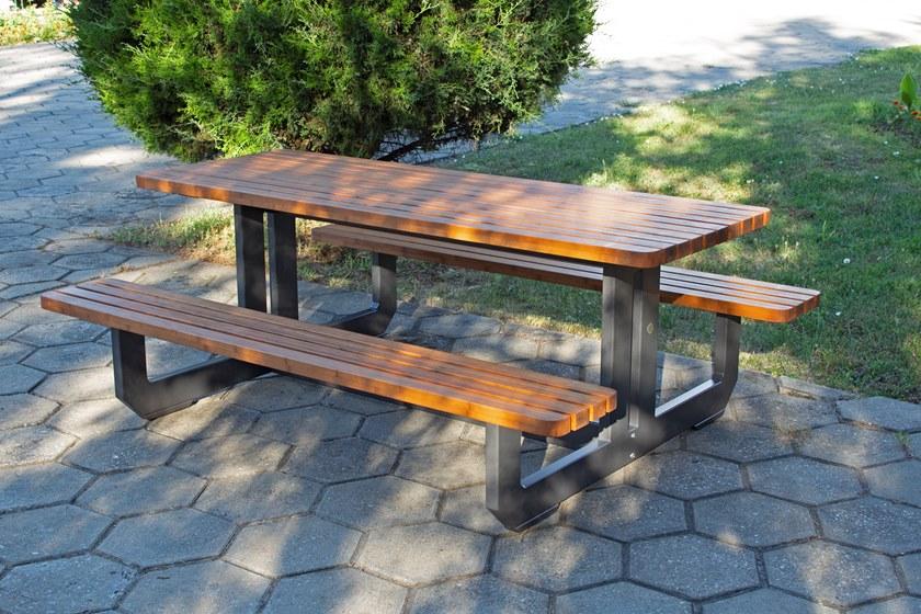 ENCHO ENCHEV - ETE Стол для пикника из металла и дерева со встроенными скамейками  228  - Вид №6