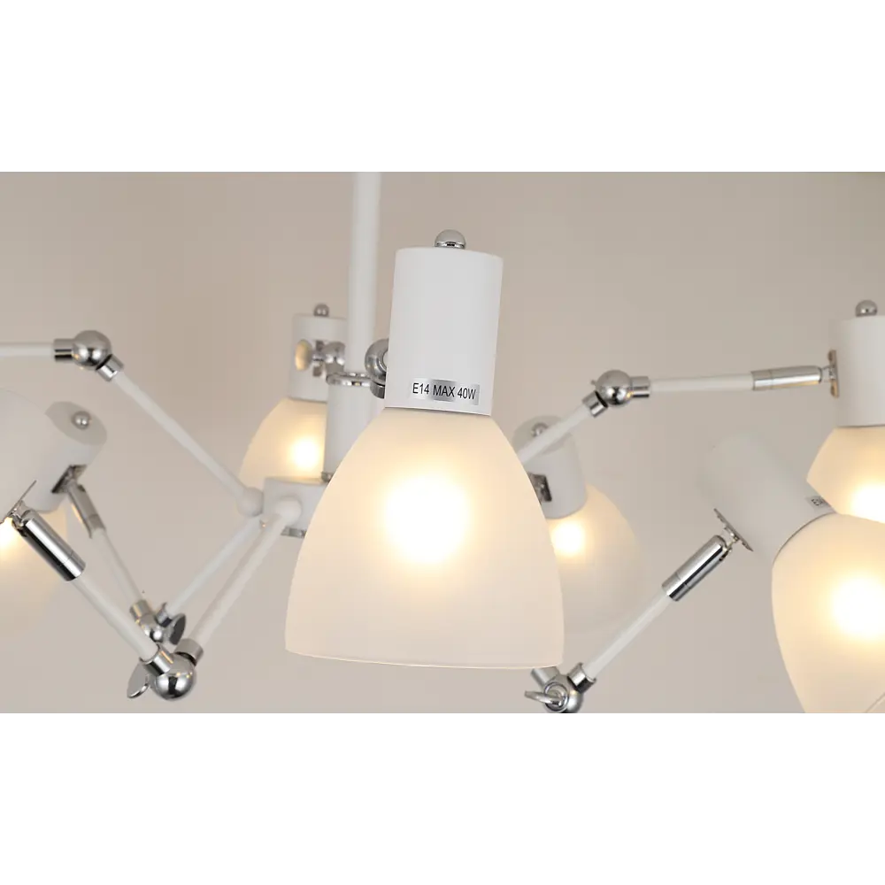 Люстра потолочная «Interna» 5040-8 8 ламп 25 м² цвет белый SCHAFFNER STLM-2094364 - Вид №7