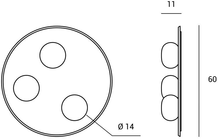 Miloox Настенный светильник / потолочный светильник из металла  1744.182  - Вид №4