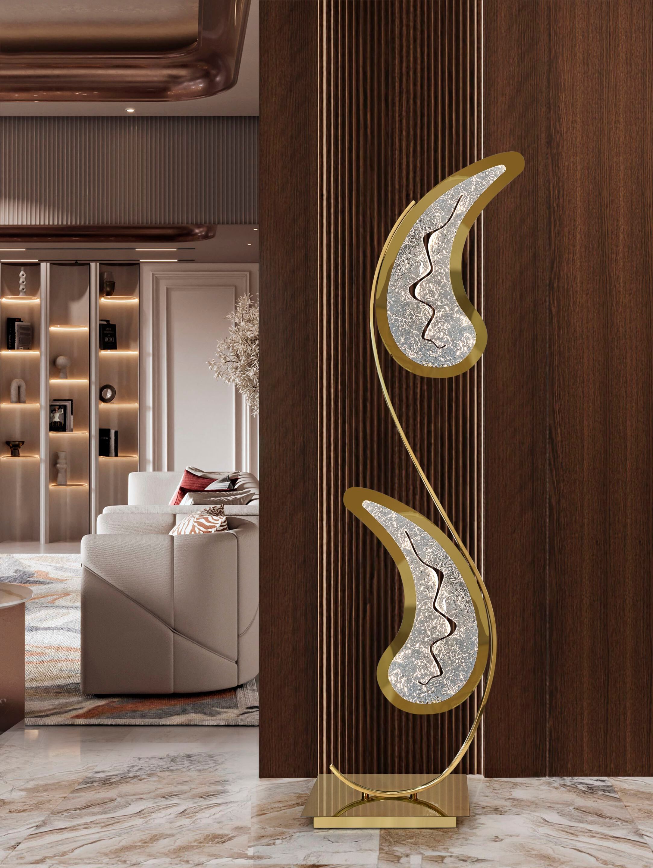 Металлический светодиодный торшер K-Lighting Shua ARCH-00002804 - Вид №1