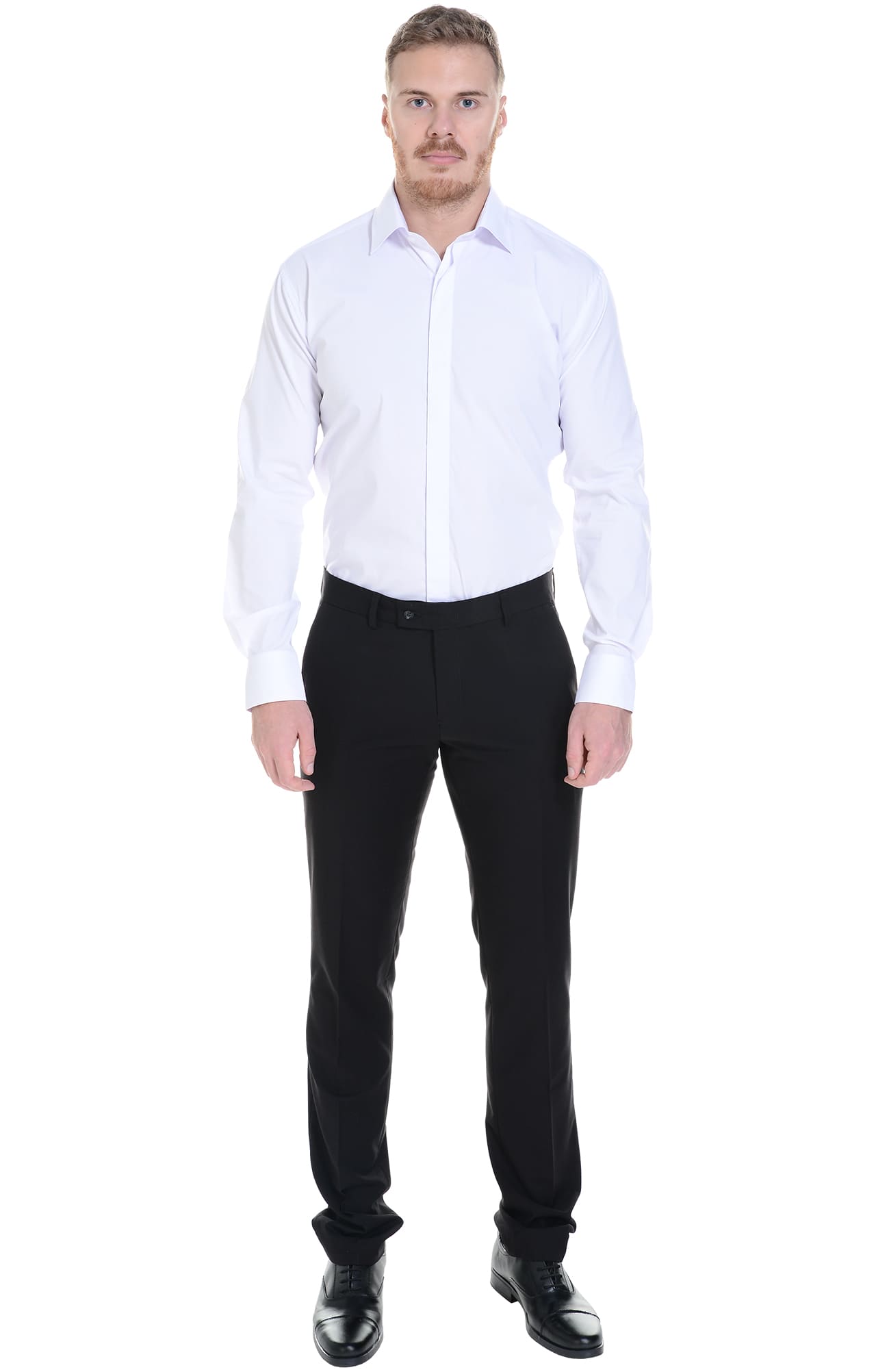 62470 Рубашка мужская  white El-Risto  Корпоративная одежда  размер 45/182-188  - Вид №4