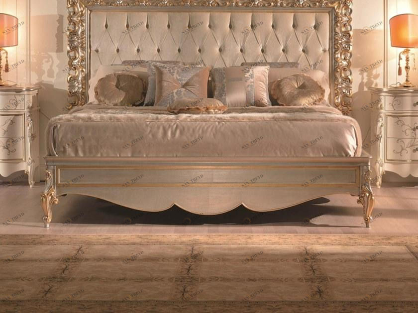 SCAPPINI & C Каркас двуспальной кровати, резной сусальное золото / серебро 35th anniversary 2040-gll