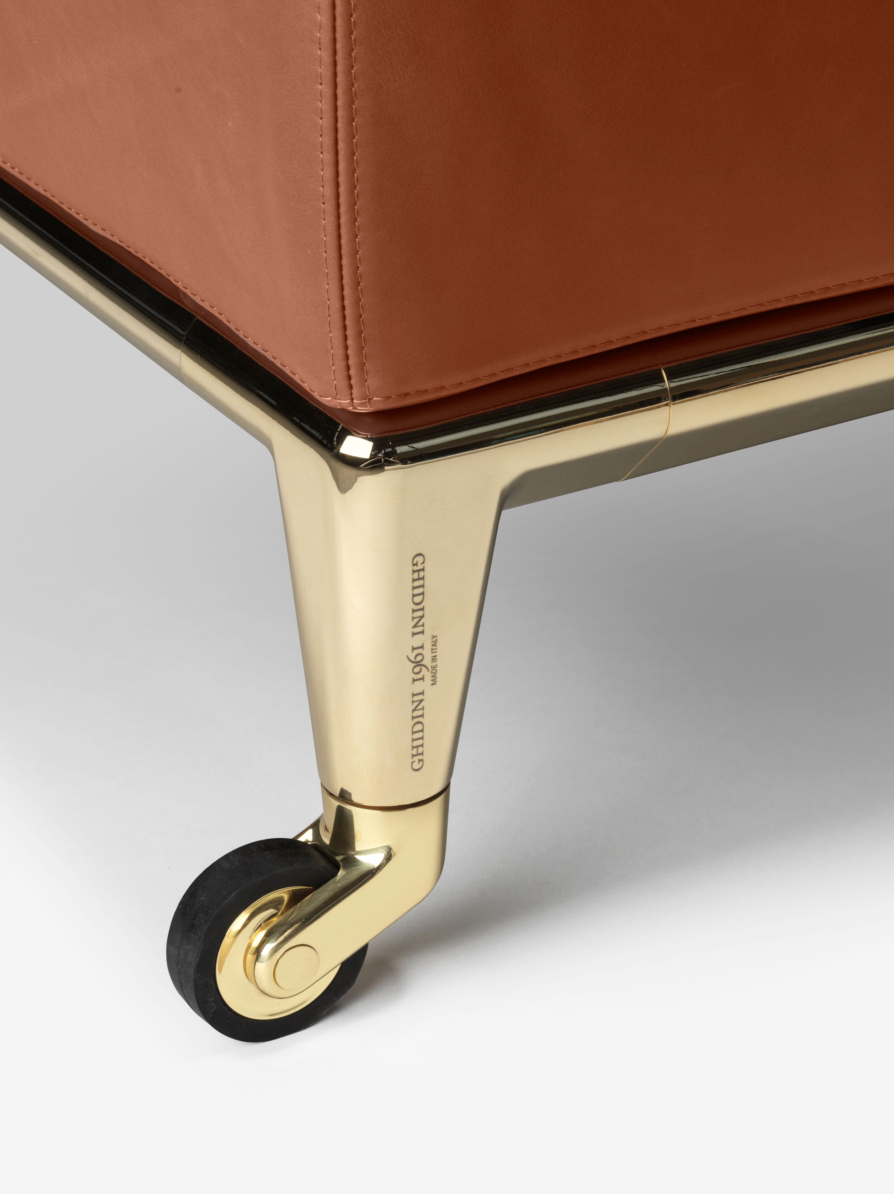 3-местный кожаный диван с колесами GHIDINI1961 Шейкер ARCH-00085672 - Вид №3