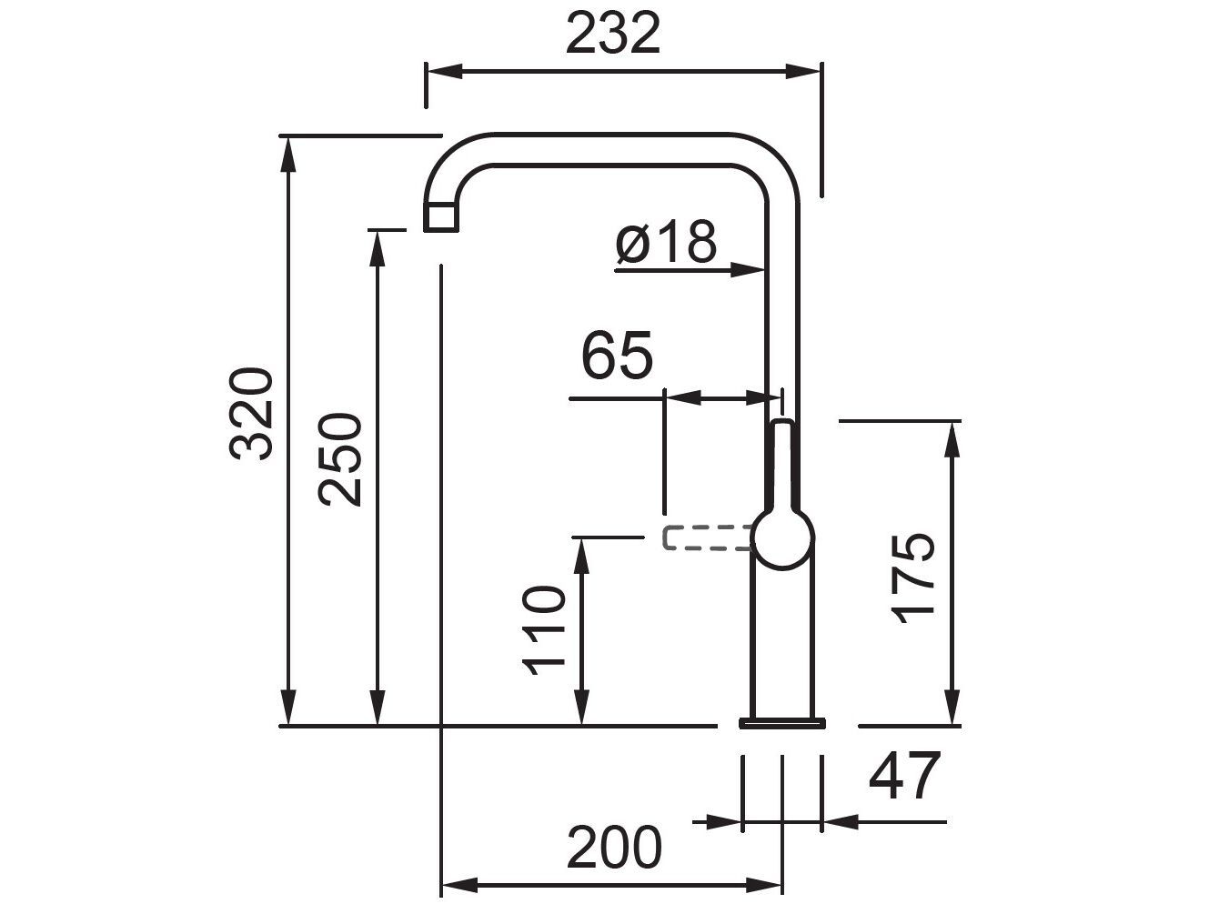 Однорычажный смеситель для кухни с поворотным изливом Elleci Elite Kitchen ARCH-00007392 - Вид №3