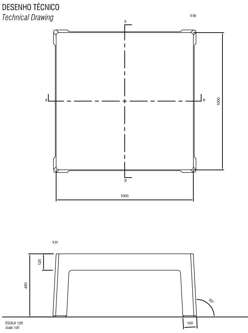 Бетонный стол для пикника amop Lugarcomum ARCH-00063392 - Вид №2