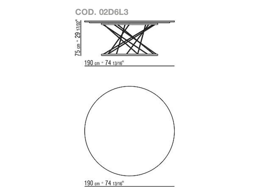 Круглый стальной садовый стол с порошковым покрытием Flexform Torcello Outdoor ARCH-00065802 - Вид №9