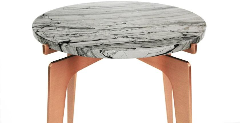 GABRIEL SCOTT Высокий круглый мраморный журнальный столик Prong sun-id-1449267 - Вид №13