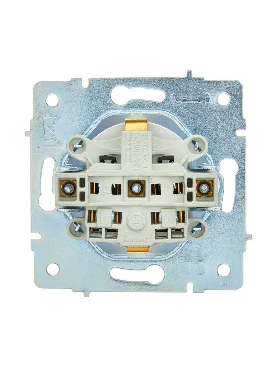 ASTI Розетка с/з ПБТ крем механизм LEZARD 7081-0388-122B - Вид №2