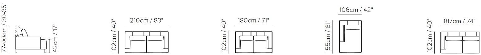 Natuzzi Кожаный диван с шезлонгом sun-id-1385707 - Вид №2
