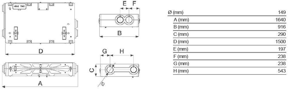 Vortice Блок рекуперации тепла для подвесных потолков Hri e 11228 - Вид №3