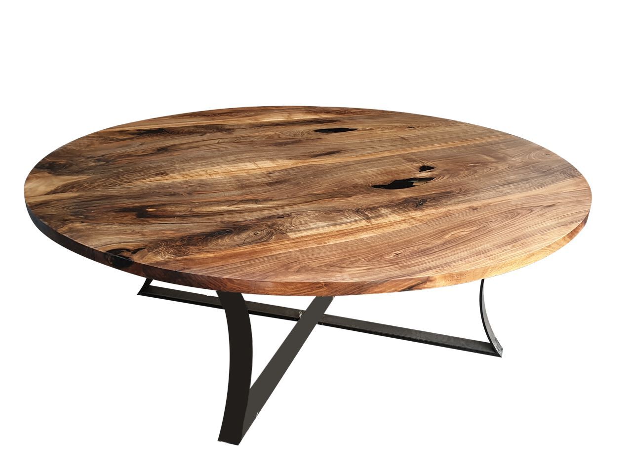 Круглый стол из смолы и орехового дерева Legnor LEG2408765 ARCH-00011042 - Вид №1