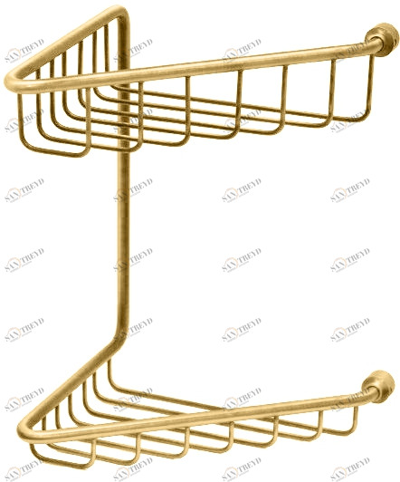 Полка-решетка двойная MIGLIORE Complementi ML.COM.DO-50.112.DO - золото ML.COM-50.112.DO