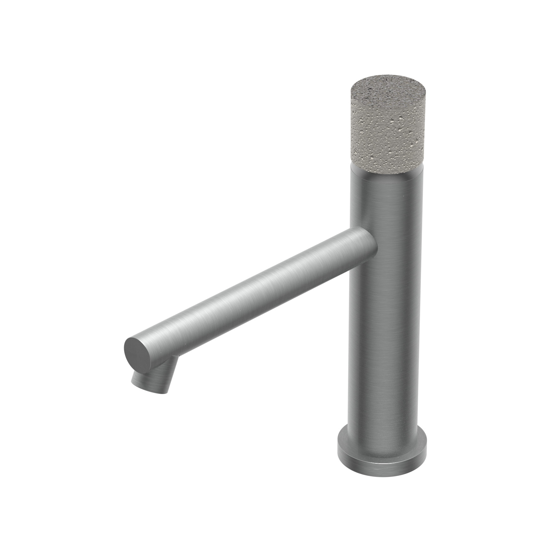 E0BA0124D Смеситель для раковины, однорычажный Ritmonio Diametro35 Inox Concrete