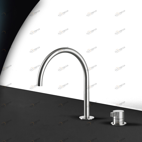 Смеситель для раковины TOOX TXQ32S серебристый матовый Radomonte